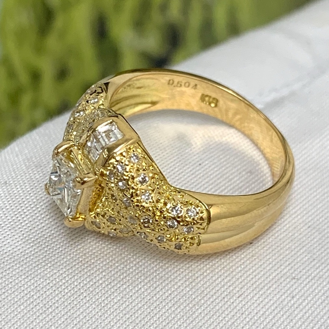 K18YG ダイヤモンド　0.504ct 0.50ct リング　指輪 レディースのアクセサリー(リング(指輪))の商品写真