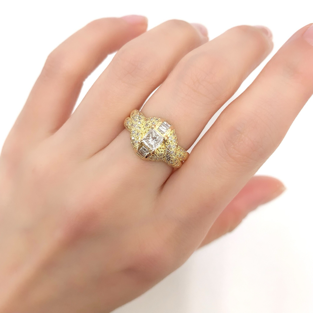 K18YG ダイヤモンド　0.504ct 0.50ct リング　指輪 レディースのアクセサリー(リング(指輪))の商品写真