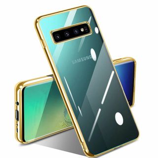 【サイズ:GalaxyS10_色:金】Galaxy S10 ケース クリア 耐 (その他)