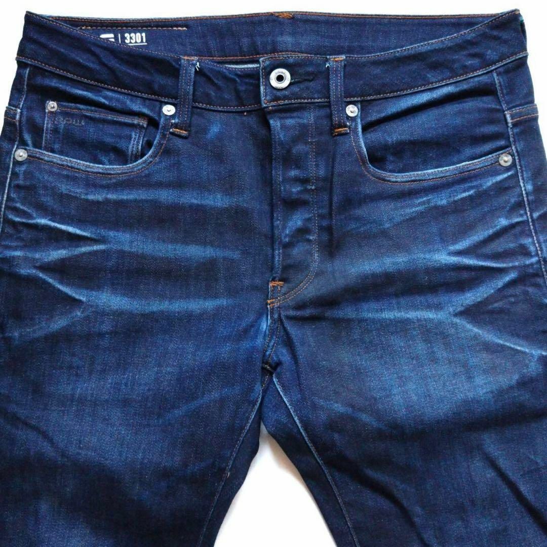 G-STAR RAW(ジースター)のG-STAR RAW 3301slim w30 L32 濃いブルー メンズのパンツ(デニム/ジーンズ)の商品写真