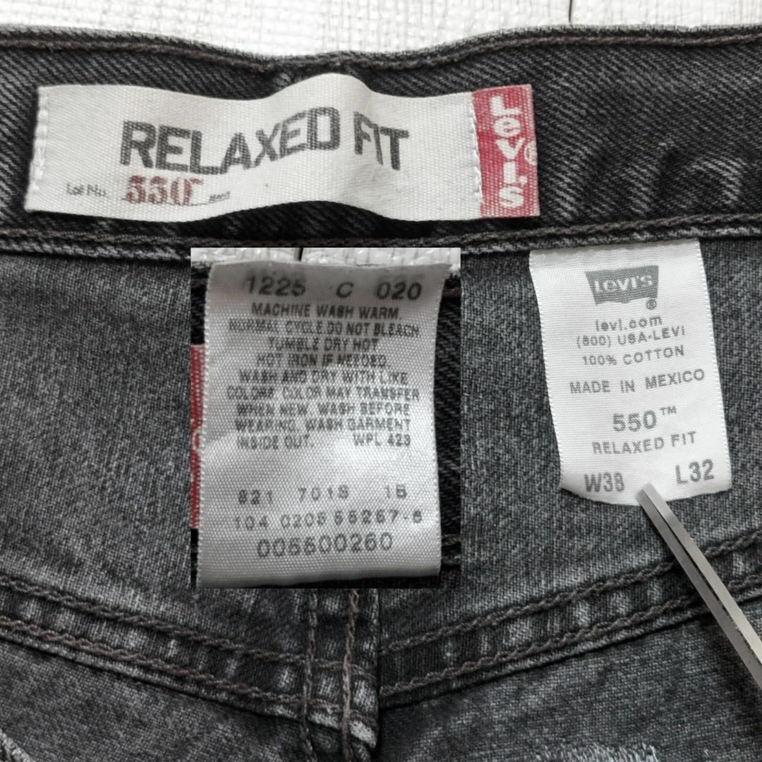 Levi's(リーバイス)のリーバイス550 Levis W38 ブラックデニムパンツ 黒 00s 9072 メンズのパンツ(デニム/ジーンズ)の商品写真