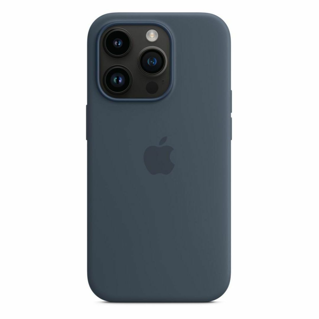 新品-純正互換品-iPhone14Proシリコンケース・ストームブルー スマホ/家電/カメラのスマホアクセサリー(iPhoneケース)の商品写真