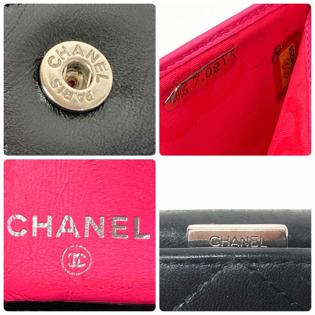 CHANEL(シャネル)のシャネル　カンボンライン　カーフレザー　ココマーク　二つ折り財布　折財布　がま口 レディースのファッション小物(財布)の商品写真