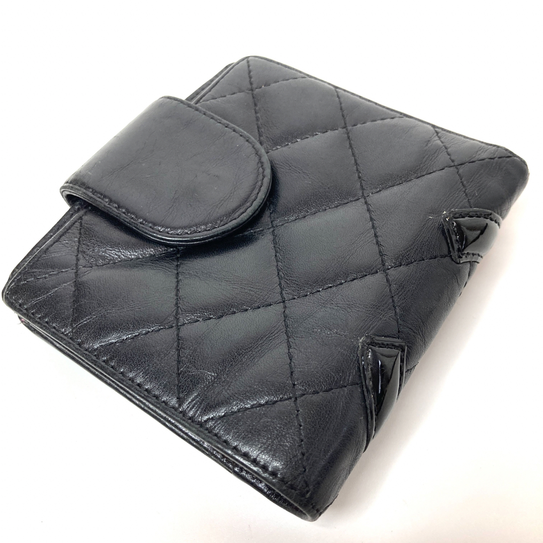 CHANEL(シャネル)のシャネル　カンボンライン　カーフレザー　ココマーク　二つ折り財布　折財布　がま口 レディースのファッション小物(財布)の商品写真