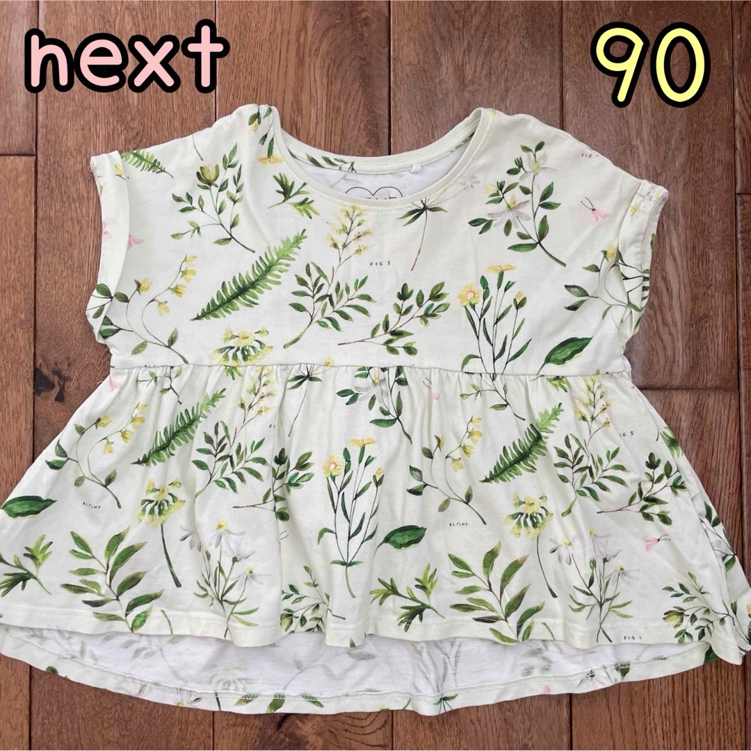 NEXT(ネクスト)の♡next♡半袖チュニック　ボタニカル草花柄　90 キッズ/ベビー/マタニティのキッズ服女の子用(90cm~)(Tシャツ/カットソー)の商品写真