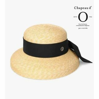 カシラ(CA4LA)の【美品】Chapeau d' O シャポードオー カサブランカ 麦わら帽子 黒(麦わら帽子/ストローハット)