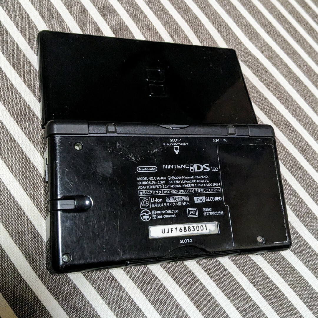 ニンテンドーDS(ニンテンドーDS)のジャンク Nintendo DS Lite ブラック エンタメ/ホビーのゲームソフト/ゲーム機本体(携帯用ゲーム機本体)の商品写真