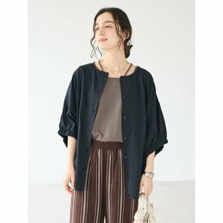 クラフトスタンダードブティック(CRAFT STANDARD BOUTIQUE)の【ブラック】2WAYカットカーディガン /24SS(カーディガン)