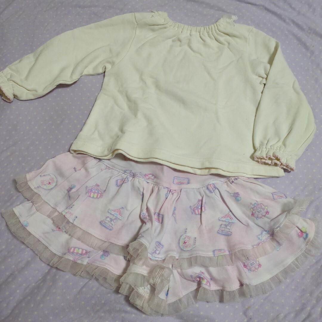 mezzo piano(メゾピアノ)のメゾピアノ　セットアップ キッズ/ベビー/マタニティのキッズ服女の子用(90cm~)(Tシャツ/カットソー)の商品写真