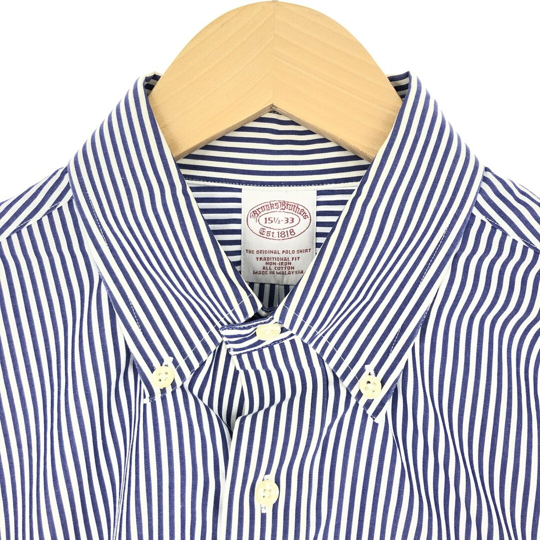 Brooks Brothers(ブルックスブラザース)の古着 ブルックスブラザーズ Brooks Brothers Est.1818 長袖 ボタンダウンストライプシャツ メンズM /eaa442341 メンズのトップス(シャツ)の商品写真