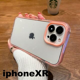 iphoneXRケース　ピンク 耐衝撃861
