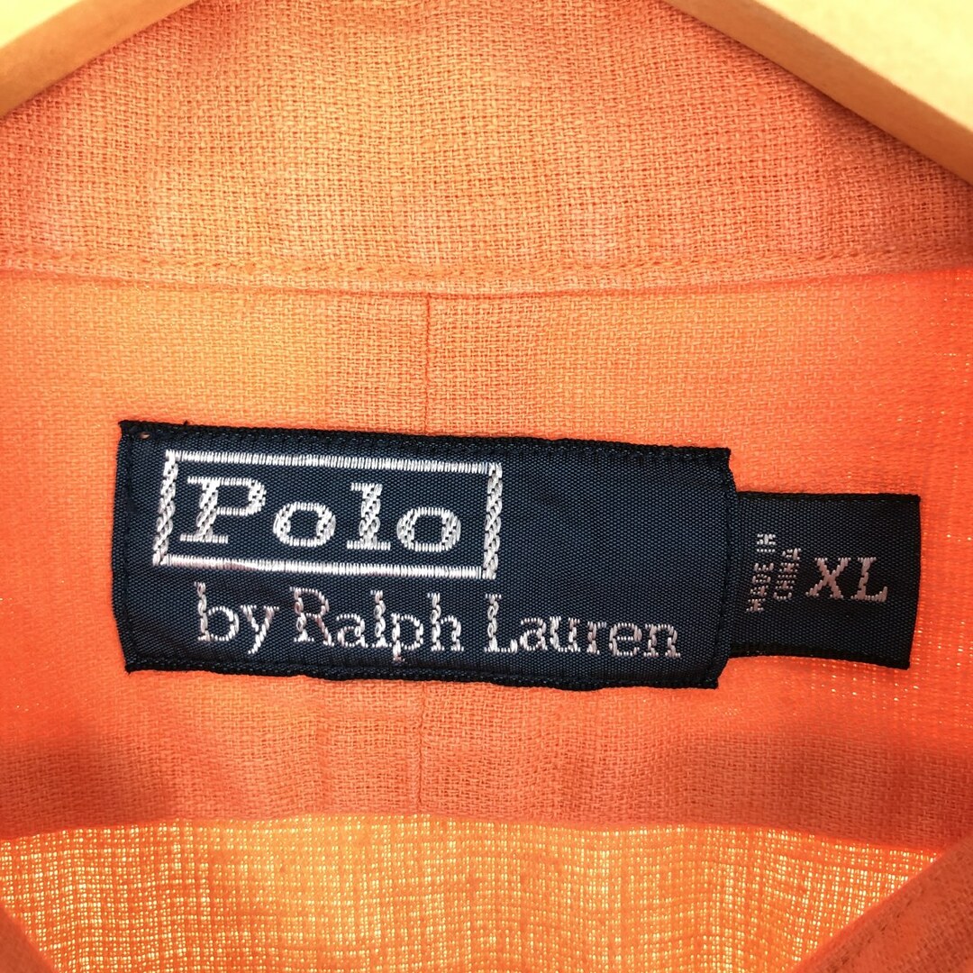 Ralph Lauren(ラルフローレン)の古着 ラルフローレン Ralph Lauren POLO by Ralph Lauren 半袖 コットン×リネンシャツ メンズXL /eaa446585 メンズのトップス(シャツ)の商品写真