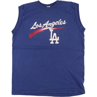 チャンピオン(Champion)の古着 80年代 チャンピオン Champion MLB LOS ANGELES ANGELS トリコタグノースリーブTシャツ USA製 メンズXL ヴィンテージ /eaa442276(Tシャツ/カットソー(半袖/袖なし))