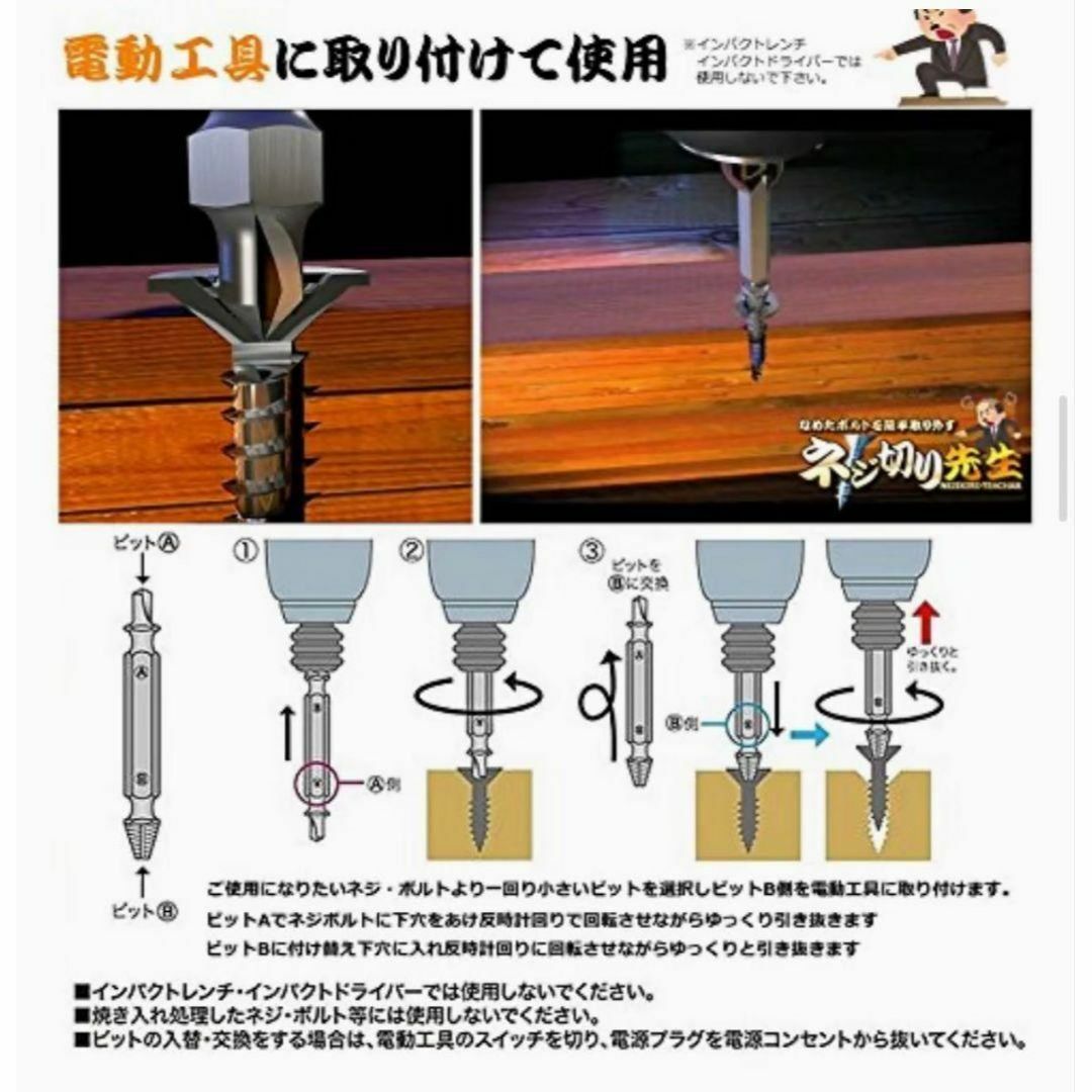 (即購入OK)メンテナンス用品　ねじ切り先生　なめたボルトをとりのぞく その他のその他(その他)の商品写真