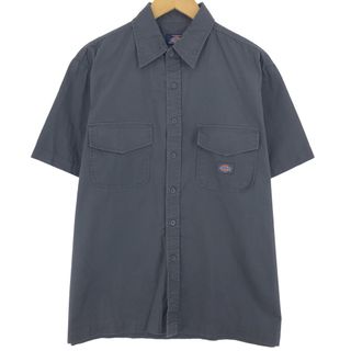 ディッキーズ(Dickies)の古着 ディッキーズ Dickies 半袖 ワークシャツ メンズL /eaa446532(シャツ)