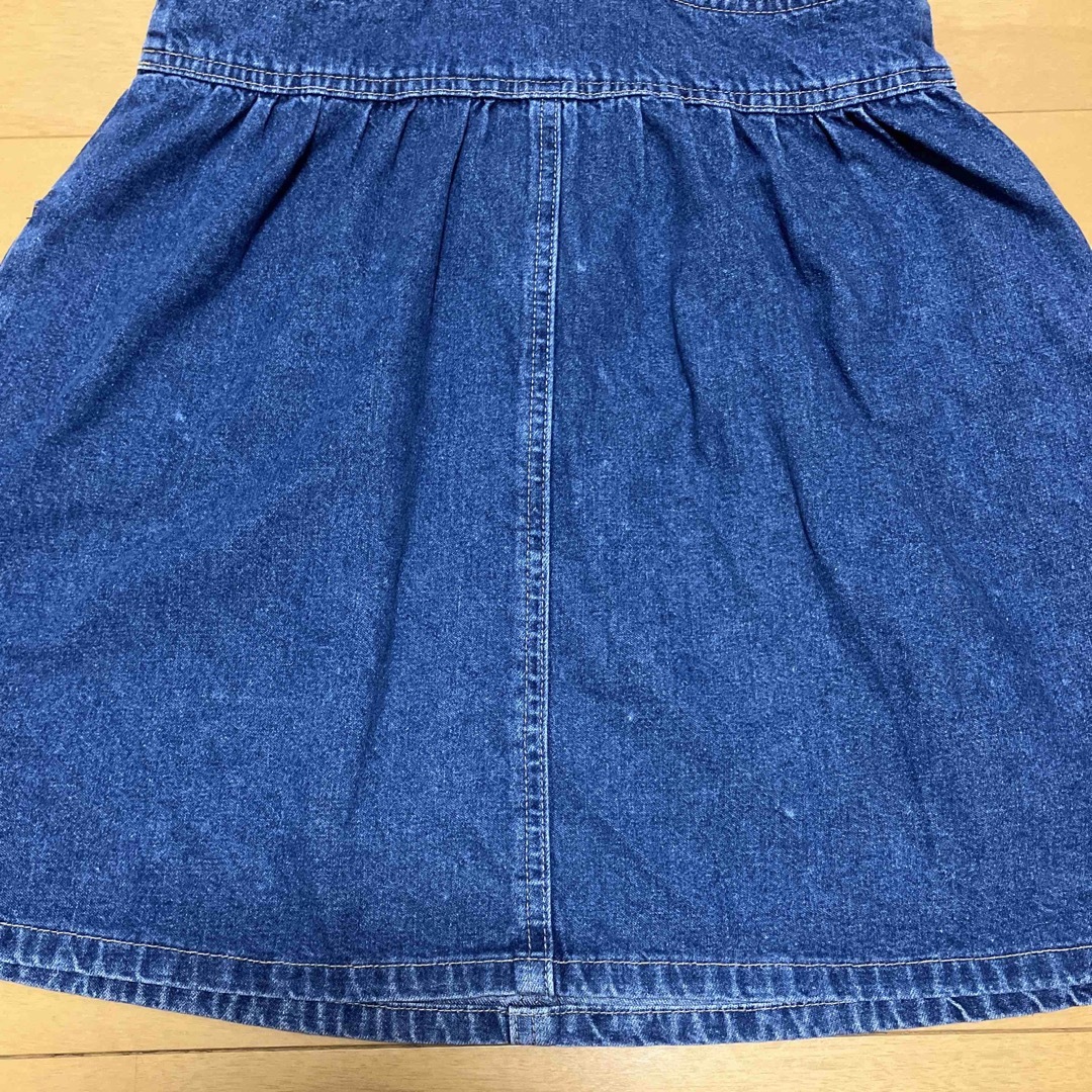 ジャンパースカート　デニム　ケーキ　130 キッズ/ベビー/マタニティのキッズ服女の子用(90cm~)(スカート)の商品写真