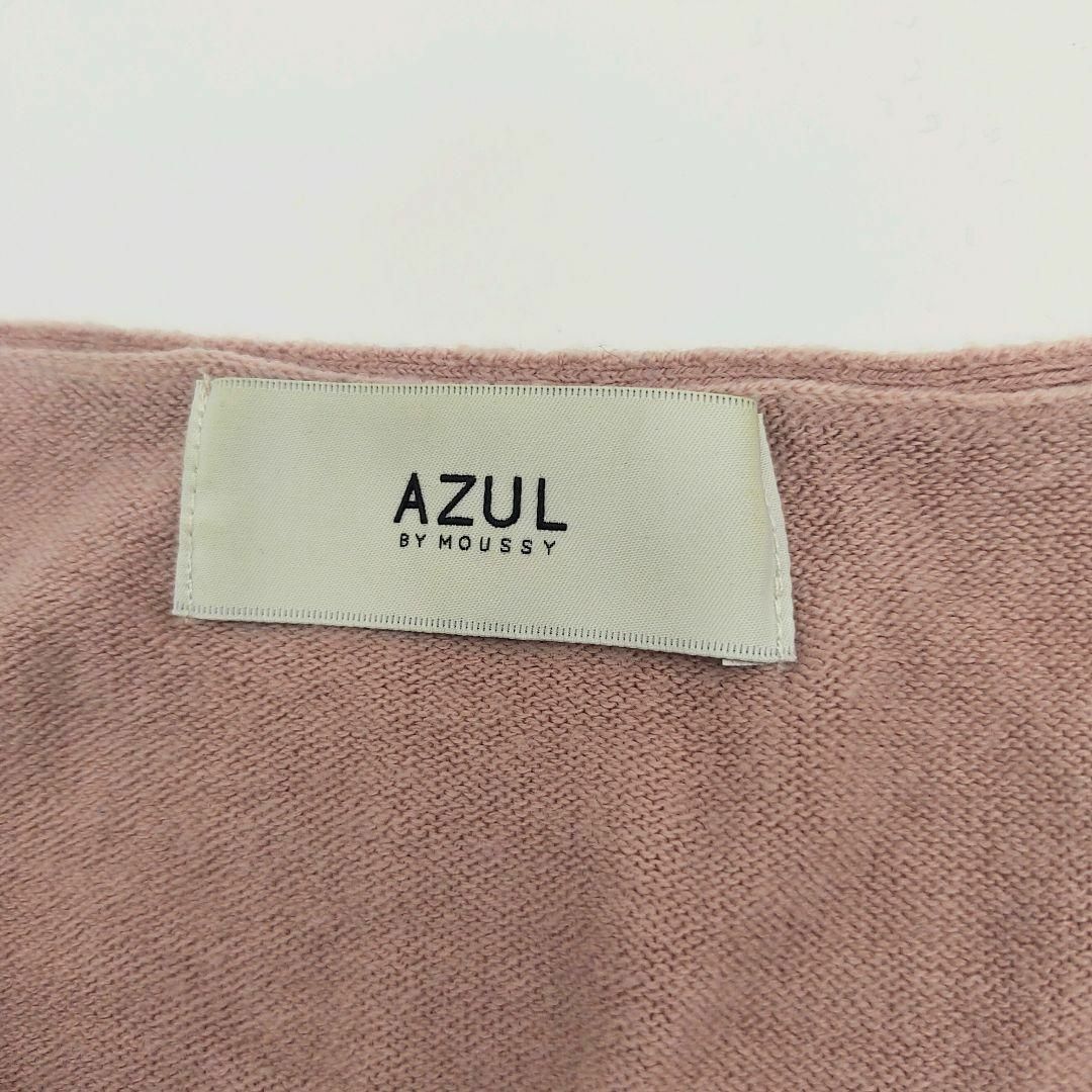 AZUL by moussy(アズールバイマウジー)の【AZUL 】アズールバイマウジー　ニット　薄手　Vネック　ピンク レディースのトップス(ニット/セーター)の商品写真