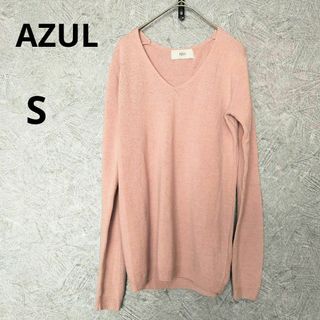 AZUL by moussy - 【AZUL 】アズールバイマウジー　ニット　薄手　Vネック　ピンク