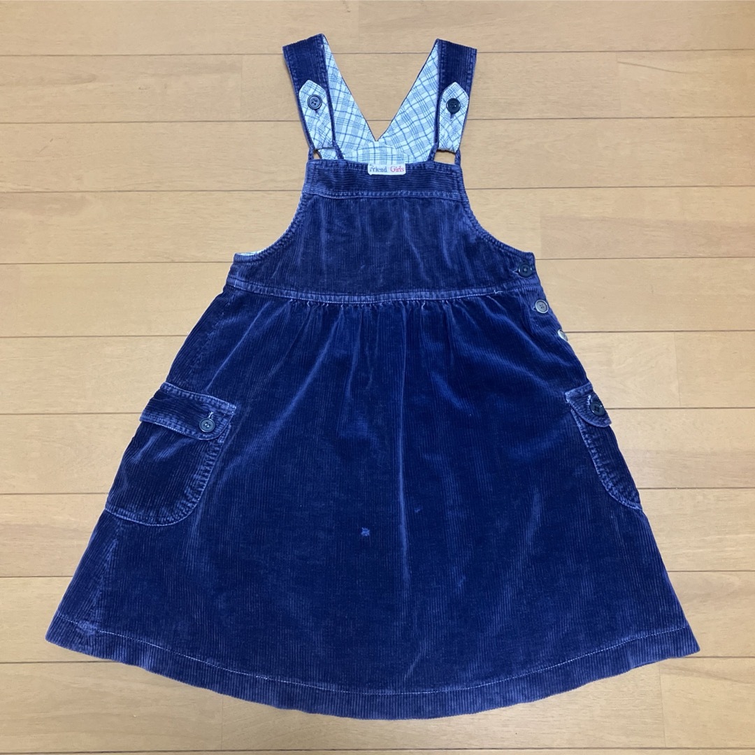 ジャンパースカート　パープル　コーデュロイ　130 キッズ/ベビー/マタニティのキッズ服女の子用(90cm~)(スカート)の商品写真