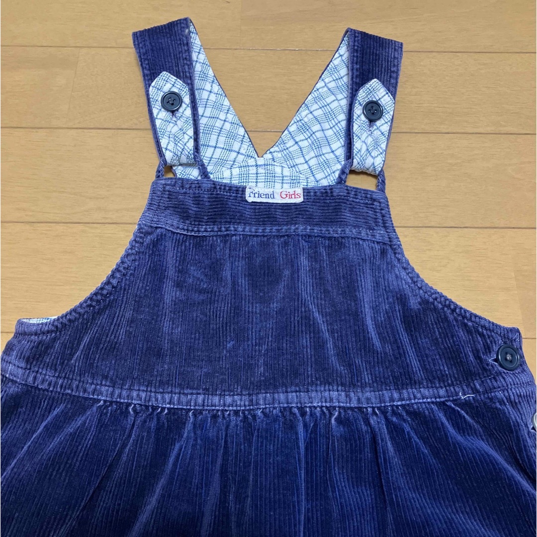 ジャンパースカート　パープル　コーデュロイ　130 キッズ/ベビー/マタニティのキッズ服女の子用(90cm~)(スカート)の商品写真