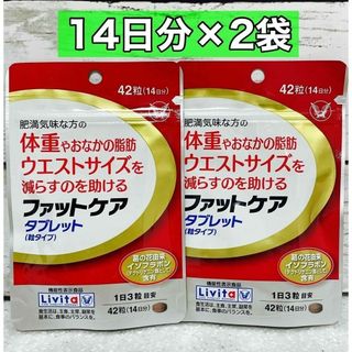 大正製薬 - ファットケア　タブレット　42粒　14日分　2袋