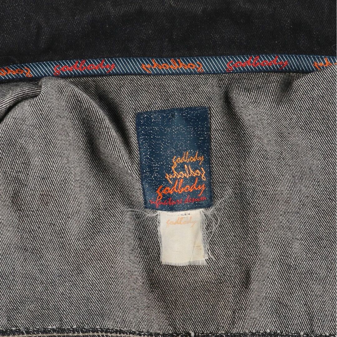 古着 ビッグサイズ GODBODY ブラック デニムジャケット Gジャン メンズXXXL /eaa444801 メンズのジャケット/アウター(Gジャン/デニムジャケット)の商品写真