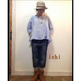 イチ(ichi)のichi(イチ） サルエルデニムパンツ [91124] アメカジ ダメージデニム(デニム/ジーンズ)