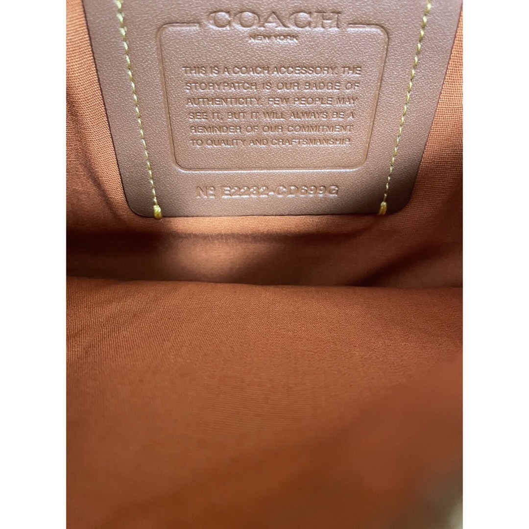 COACH(コーチ)のコーチ クラッチバッグ CD699G アイボリー ブラウン キャンバス レザー レディースのファッション小物(ポーチ)の商品写真