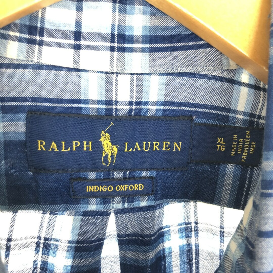 Ralph Lauren(ラルフローレン)の古着 ラルフローレン Ralph Lauren 長袖 ボタンダウンチェックシャツ メンズXL /eaa446240 メンズのトップス(シャツ)の商品写真