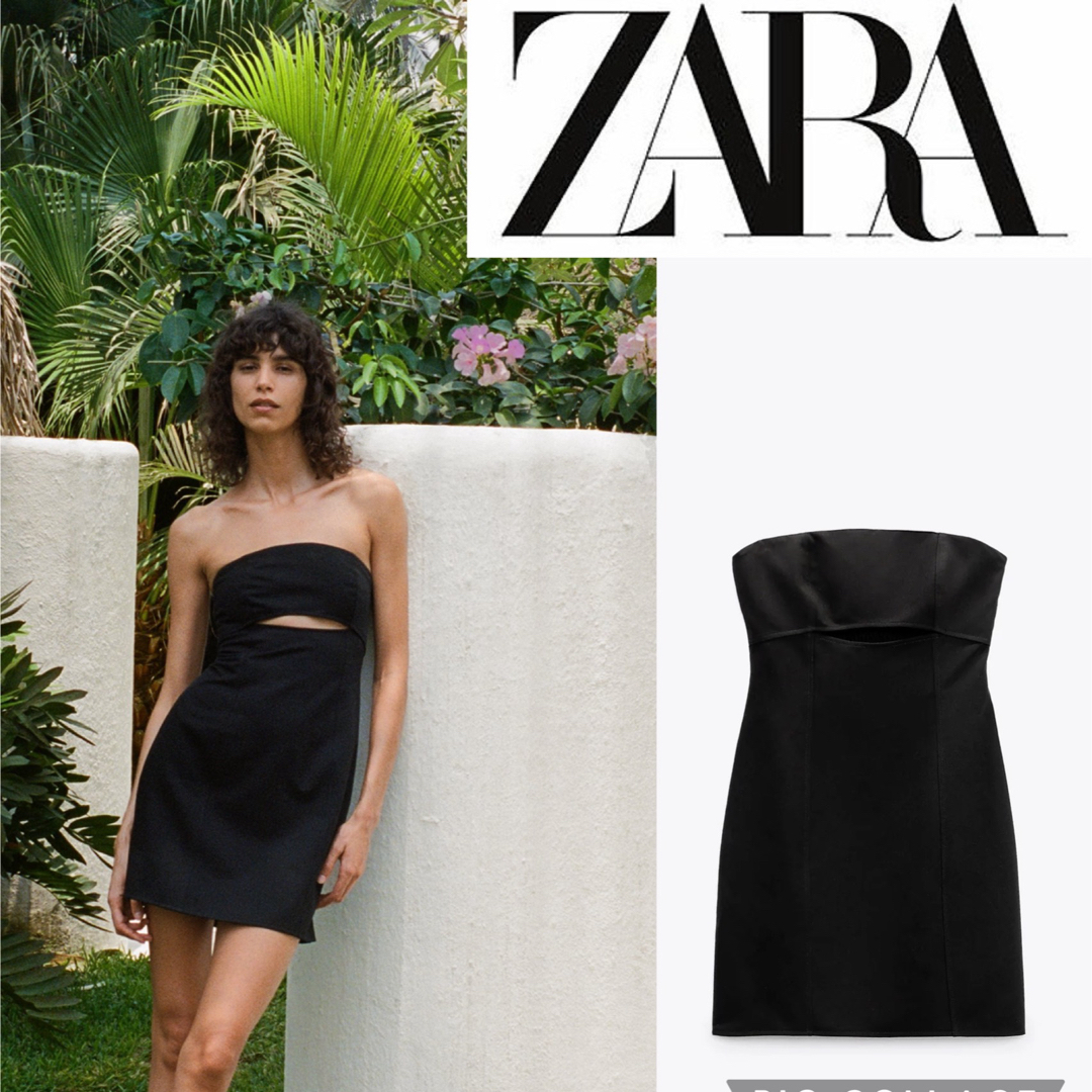 ZARA(ザラ)の今季完売品　ZARA ザラ　ヒール　サンダル　ミュール レディースのワンピース(ミニワンピース)の商品写真