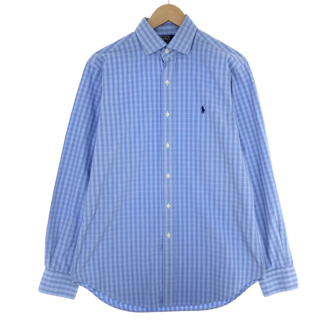 Ralph Lauren(ラルフローレン)の古着 ラルフローレン Ralph Lauren POLO by Ralph Lauren CLASSIC FIT ワイドカラー 長袖 コットンチェックシャツ メンズM /eaa446245 メンズのトップス(シャツ)の商品写真