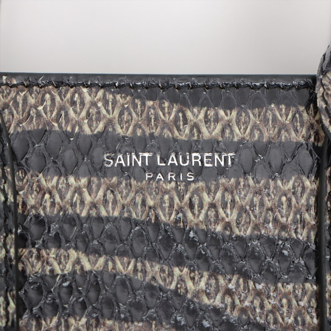 Saint Laurent(サンローラン)のサンローランパリ  パイソン  ブラック レディース ハンドバッグ レディースのバッグ(ハンドバッグ)の商品写真