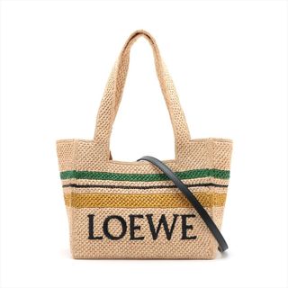 LOEWE - ロエベ ロエベフォント ミディアム ラフィア  ベージュ レディース トー