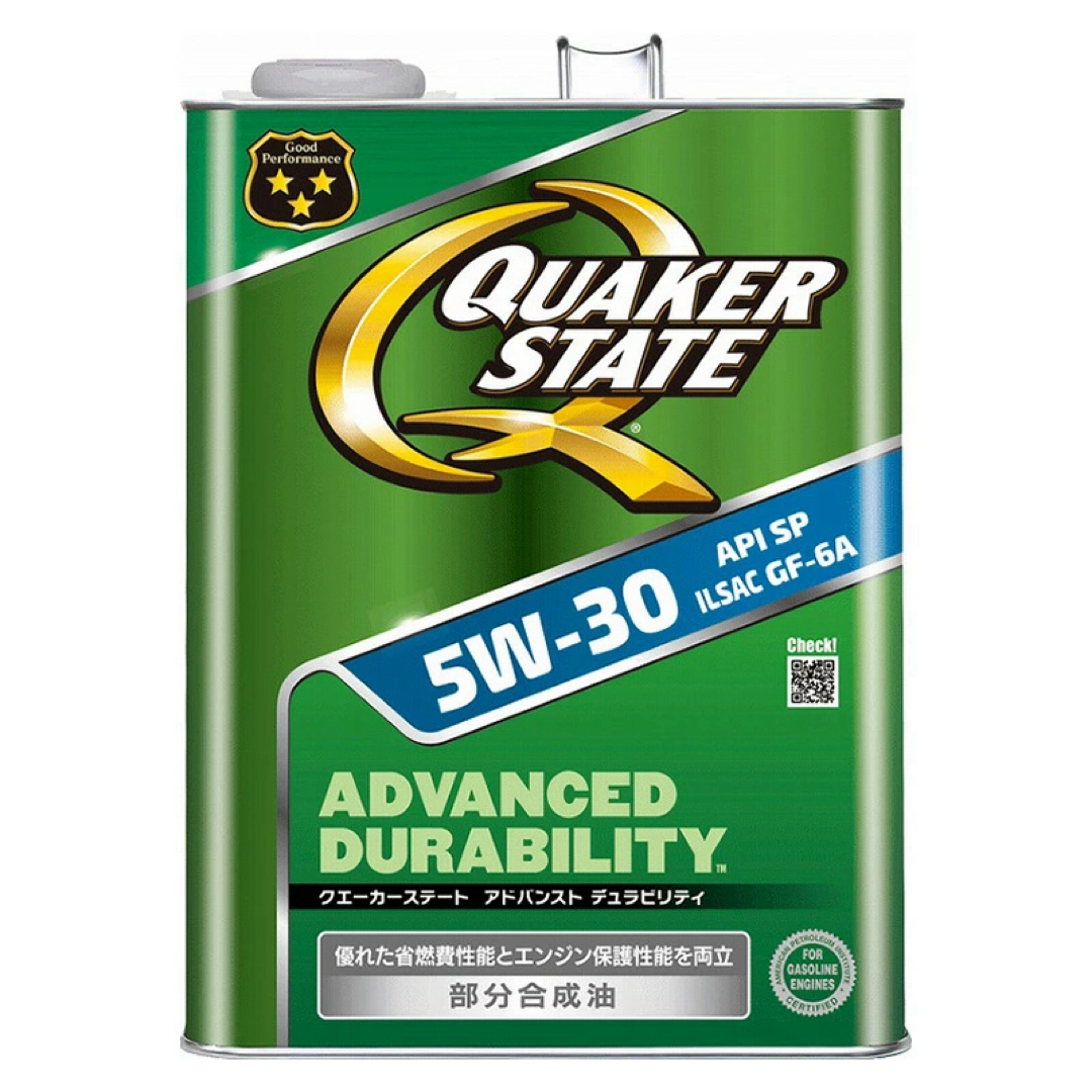 最安値　送料込み　QUAKER STATE エンジンオイル 5W30 4L 自動車/バイクの自動車(メンテナンス用品)の商品写真