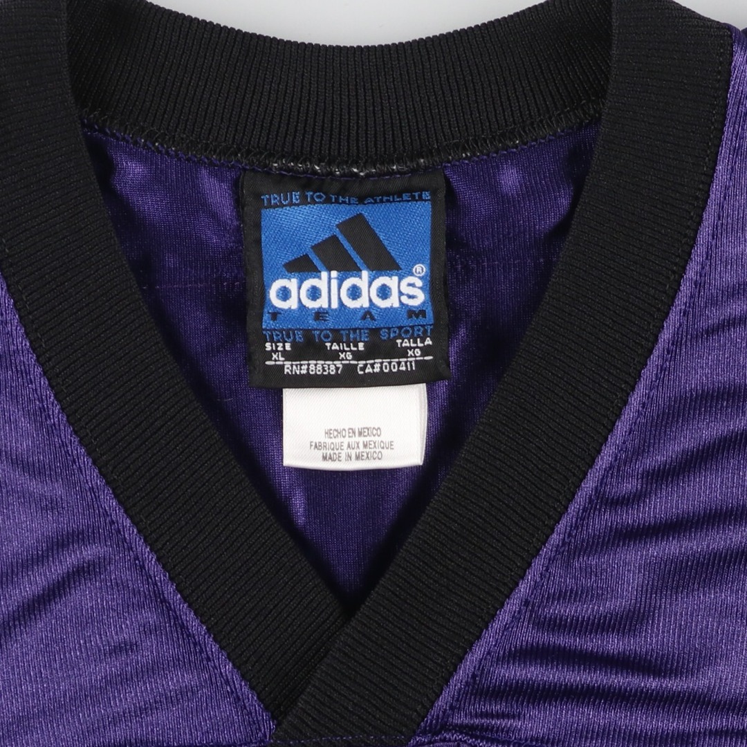 adidas(アディダス)の古着 アディダス adidas NFL RAY LEWIS レイルイス Vネック ナンバリング ゲームシャツ フットボールシャツ メンズXL /eaa442293 メンズのトップス(Tシャツ/カットソー(半袖/袖なし))の商品写真