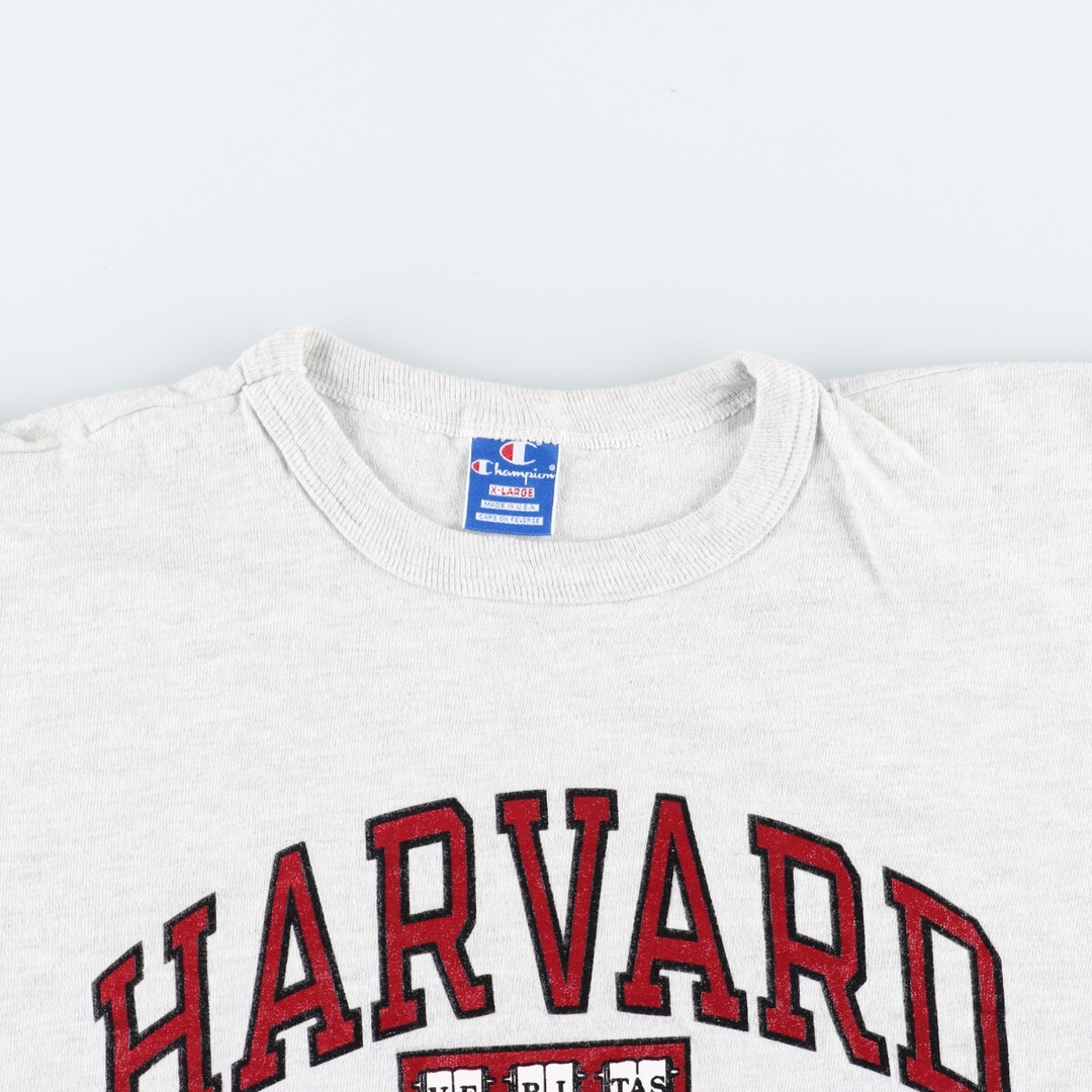 Champion(チャンピオン)の古着 90年代 チャンピオン Champion HARVARD UNIVERSITY ハーバード大学 カレッジTシャツ USA製 メンズXL ヴィンテージ /eaa444511 メンズのトップス(Tシャツ/カットソー(半袖/袖なし))の商品写真