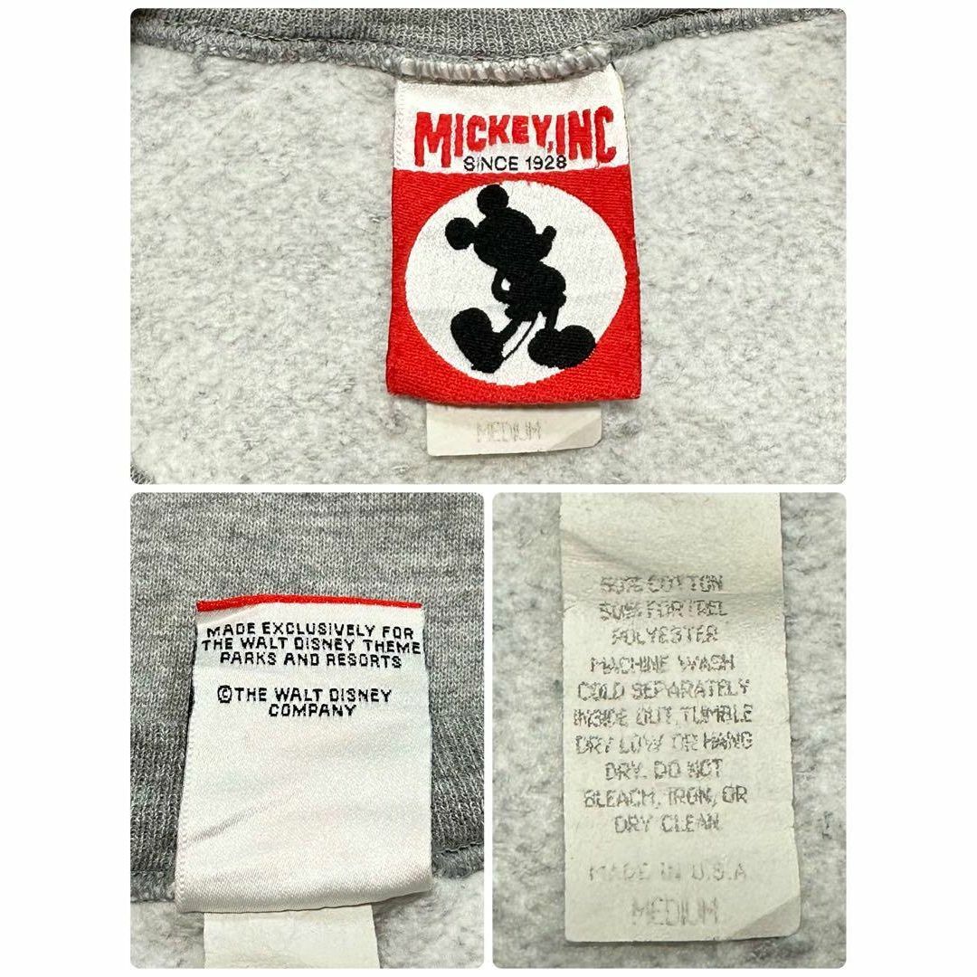 Disney(ディズニー)のディズニー　USA製　スウェット　ビッグプリント　ミッキーマウス　グレー　M メンズのトップス(スウェット)の商品写真