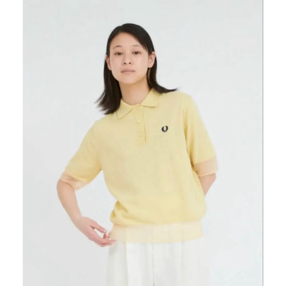 FRED PERRY(フレッドペリー)のフレッドペリー FRED PERRY 半袖 ニットポロ サマーニット レディースのトップス(ニット/セーター)の商品写真