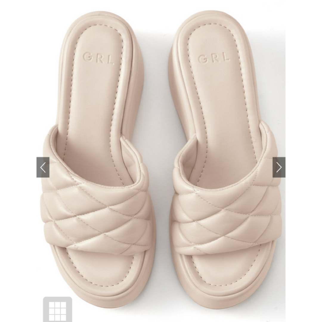 GRL(グレイル)のGRL キルティングウェッジソールミュールサンダル[ci453] レディースの靴/シューズ(サンダル)の商品写真
