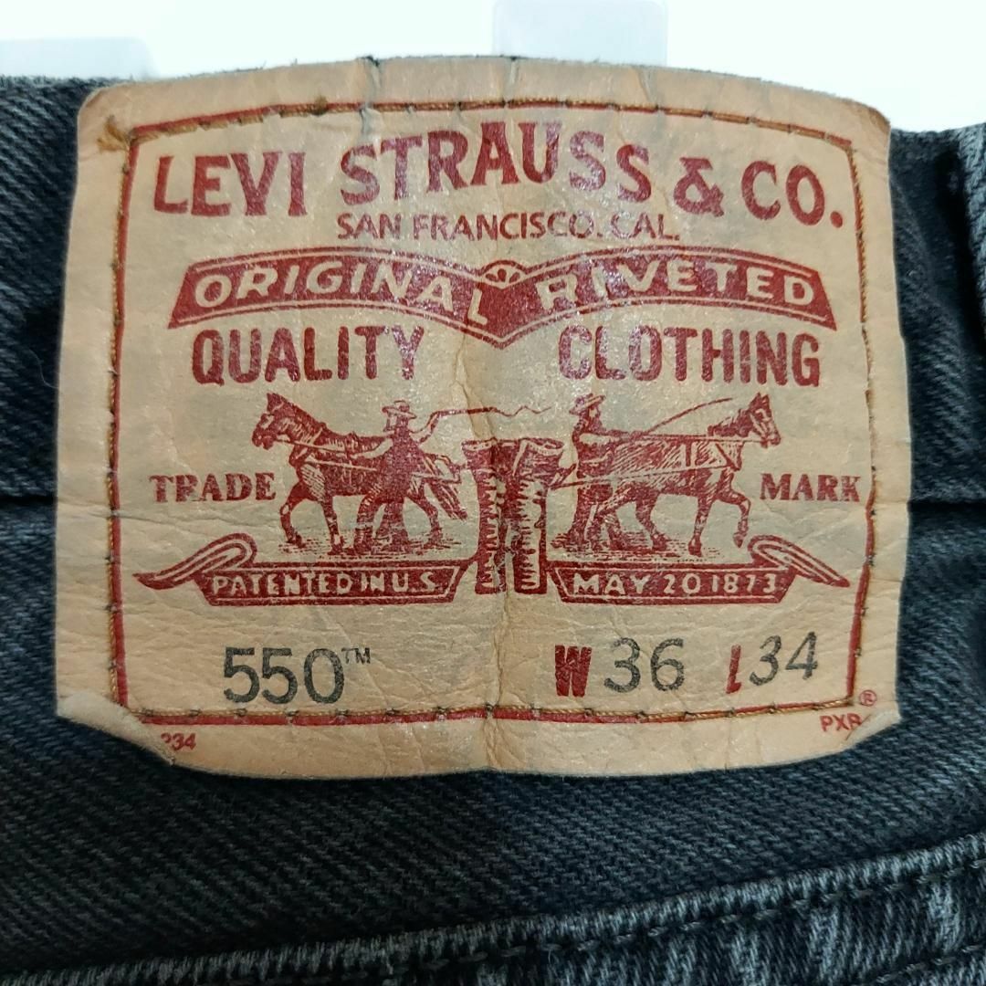 Levi's(リーバイス)のリーバイス550 Levis W36 ブラックデニムパンツ 黒 00s 9078 メンズのパンツ(デニム/ジーンズ)の商品写真