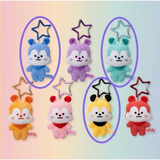 ビーティーイシビル(BT21)のbt21  5周年記念レインボーカラーマスコットMANG 3点セット♡(アイドルグッズ)