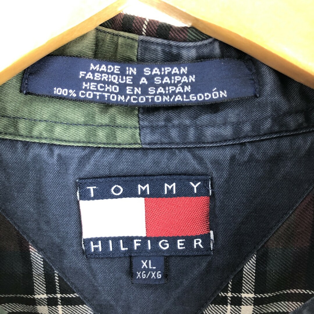 TOMMY HILFIGER(トミーヒルフィガー)の古着 トミーヒルフィガー TOMMY HILFIGER  タータンチェック 長袖 ボタンダウンチェックシャツ メンズXL /eaa442319 メンズのトップス(シャツ)の商品写真