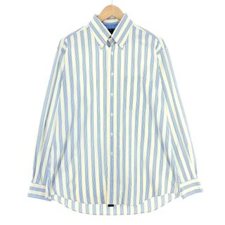 TOMMY HILFIGER - 古着 トミーヒルフィガー TOMMY HILFIGER  マルチストライプ 長袖 ボタンダウンストライプシャツ メンズL /eaa442321