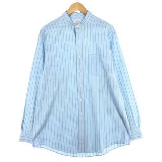 ブルックスブラザース(Brooks Brothers)の古着 ブルックスブラザーズ Brooks Brothers Madison ストライプ柄 スタンドカラーシャツ メンズL /eaa442326(シャツ)