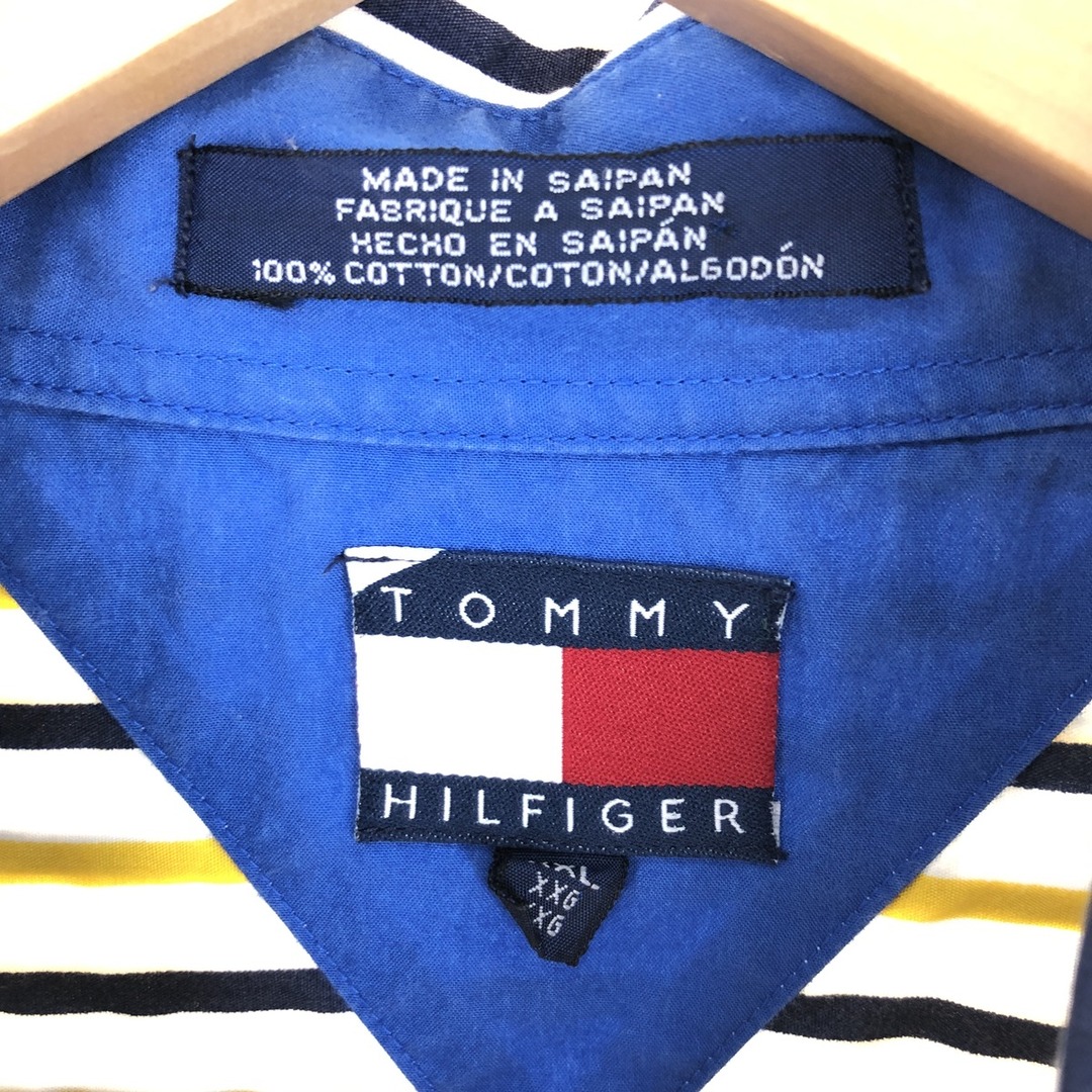 TOMMY HILFIGER(トミーヒルフィガー)の古着 トミーヒルフィガー TOMMY HILFIGER 長袖 ボタンダウンストライプシャツ メンズXXL /eaa442327 メンズのトップス(シャツ)の商品写真