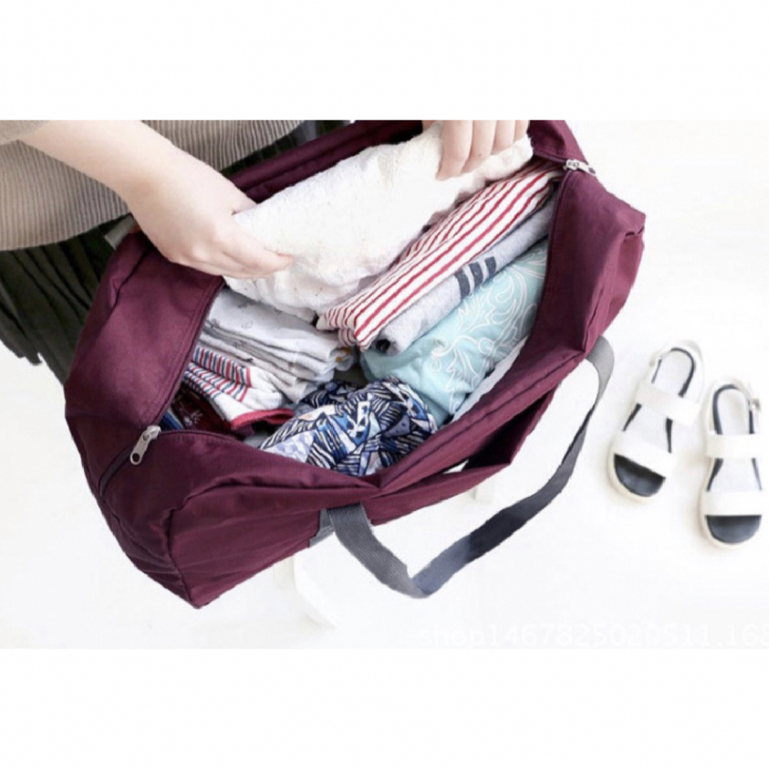 SALE キャリーオンバッグ 折りたたみバック キャリー ボストン 旅行 赤 レディースのバッグ(スーツケース/キャリーバッグ)の商品写真