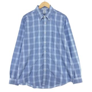 ブルックスブラザース(Brooks Brothers)の古着 ブルックスブラザーズ Brooks Brothers Est.1818 長袖 ボタンダウンチェックシャツ メンズXL /eaa442329(シャツ)