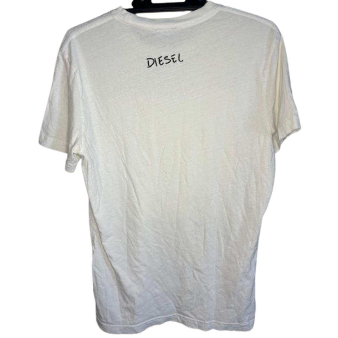 DIESEL(ディーゼル)の【最終値下げ】 DIESEL ディーゼル メンズ 古着 白 Tシャツ 少し汚れ有 メンズのトップス(Tシャツ/カットソー(半袖/袖なし))の商品写真