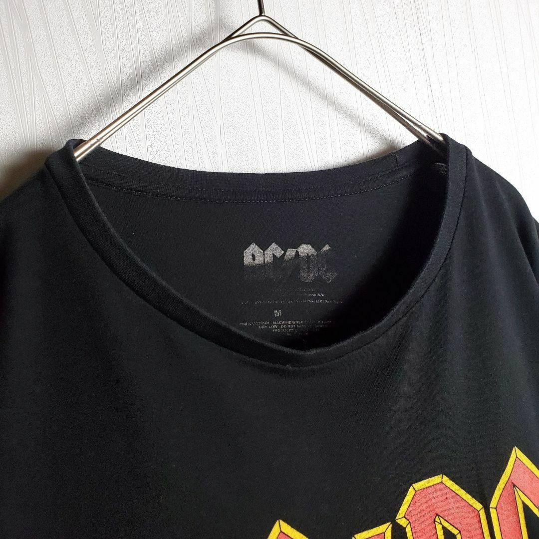 VINTAGE(ヴィンテージ)のバンドTシャツ 音楽 半袖 ビッグプリント ACDC M ブラック 黒 古着 メンズのトップス(Tシャツ/カットソー(半袖/袖なし))の商品写真