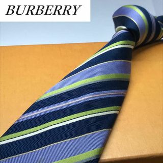 バーバリーブルーレーベル(BURBERRY BLUE LABEL)の★ バーバリー★  ブランド ネクタイ  シルク ホースロゴ ストライプ柄(ネクタイ)